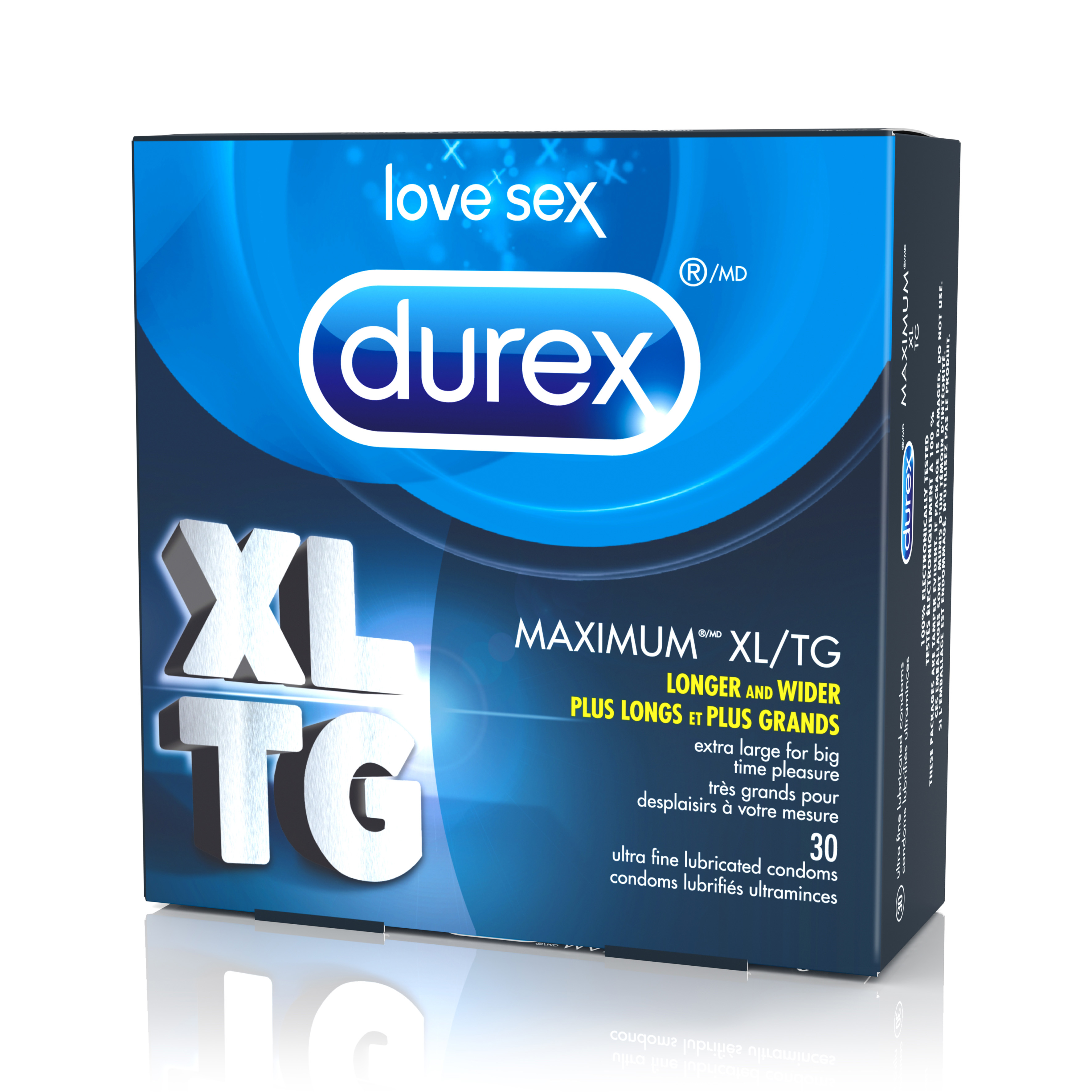 DUREX® Maximum® XL/TG Lubricated Condoms (Canada)